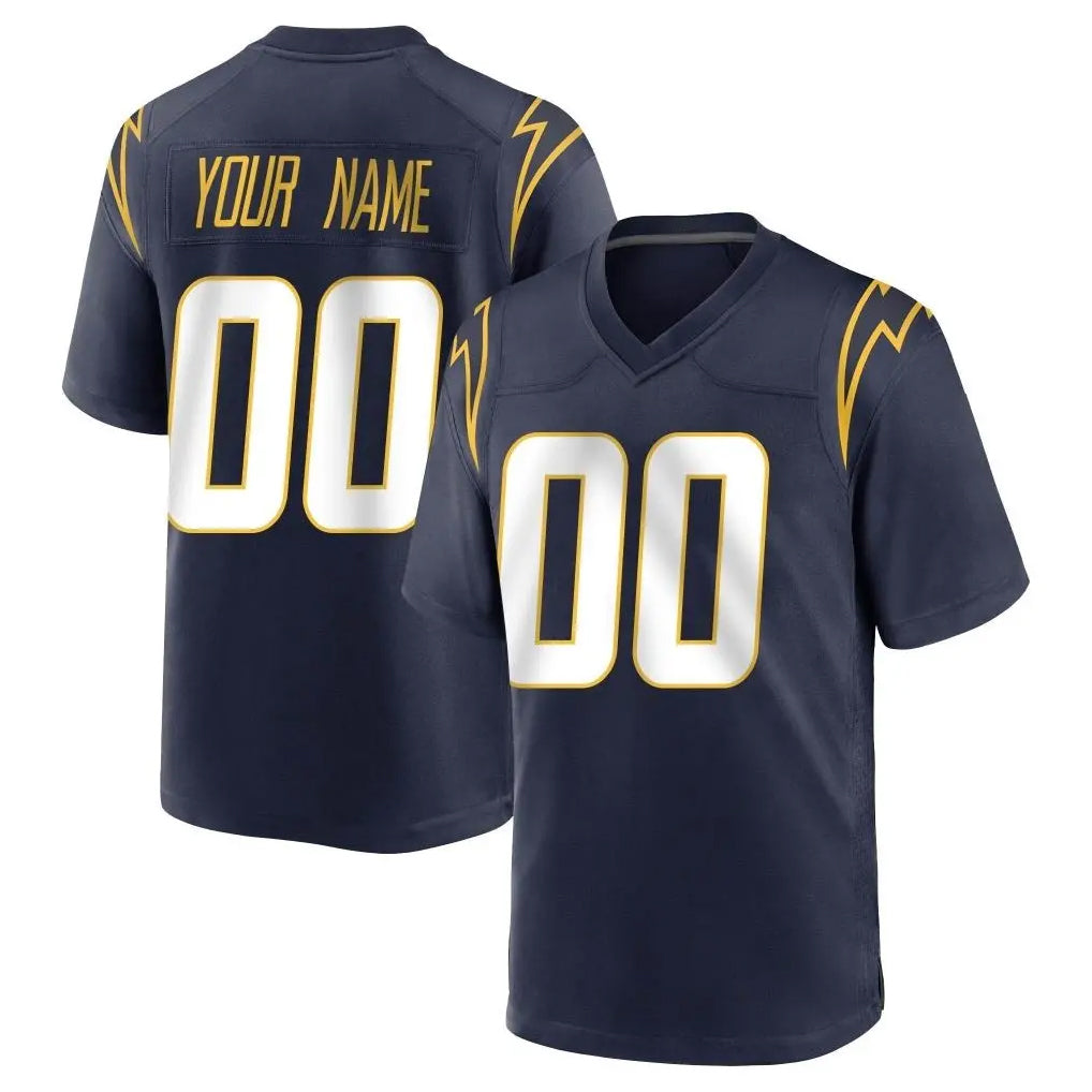 CAdoa Custom LA.Chargers Navy Home Game Any Name & Numbers Stitched Jerseys