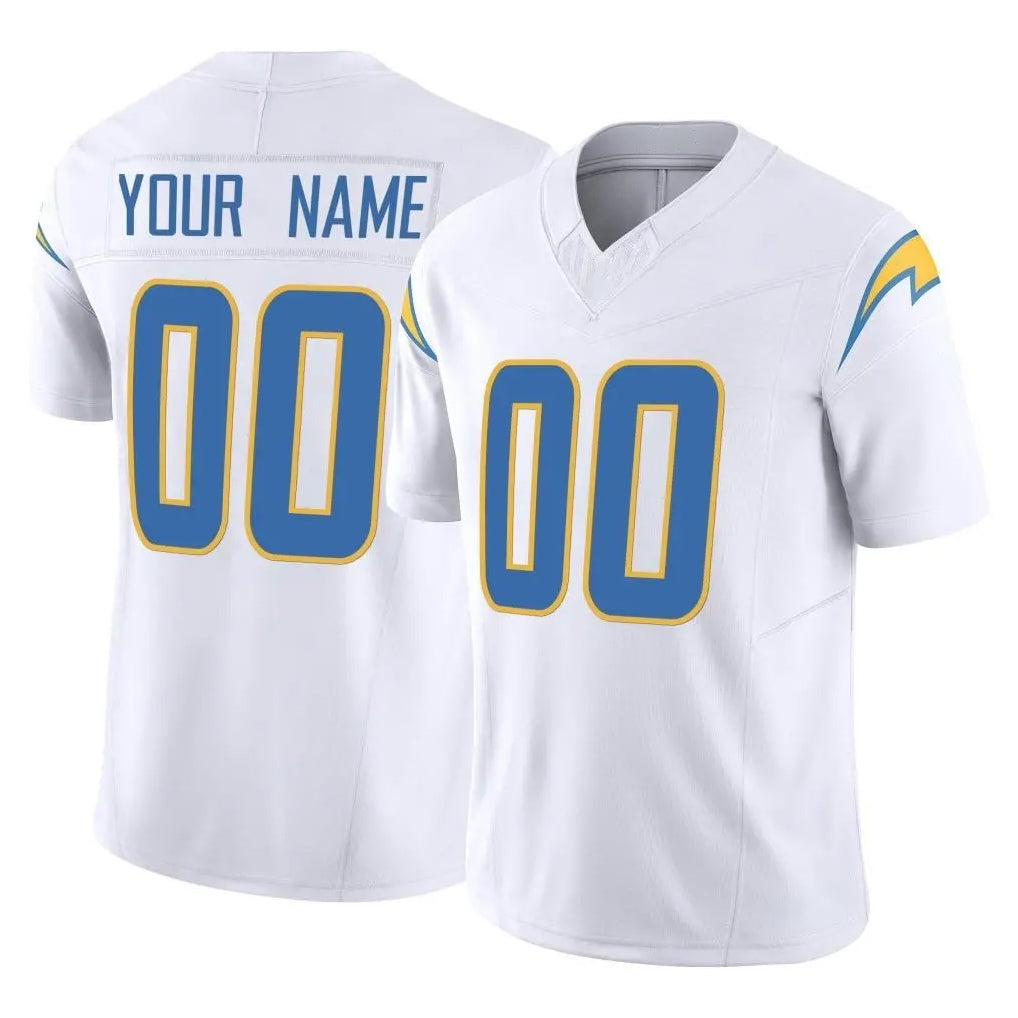 CAdoa Custom LA.Chargers White Limited Vapor F.U.S.E. Home Game Any Name & Numbers Stitched Jerseys