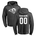 CAdoa Custom LA.Rams Gray Pullover Hoodie Limited Game Any Name & Numbers Stitched Jerseys