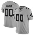 CAdoa Custom LV.Raiders Gray Limited Vapor F.U.S.E. Home Game Stitched Jerseys