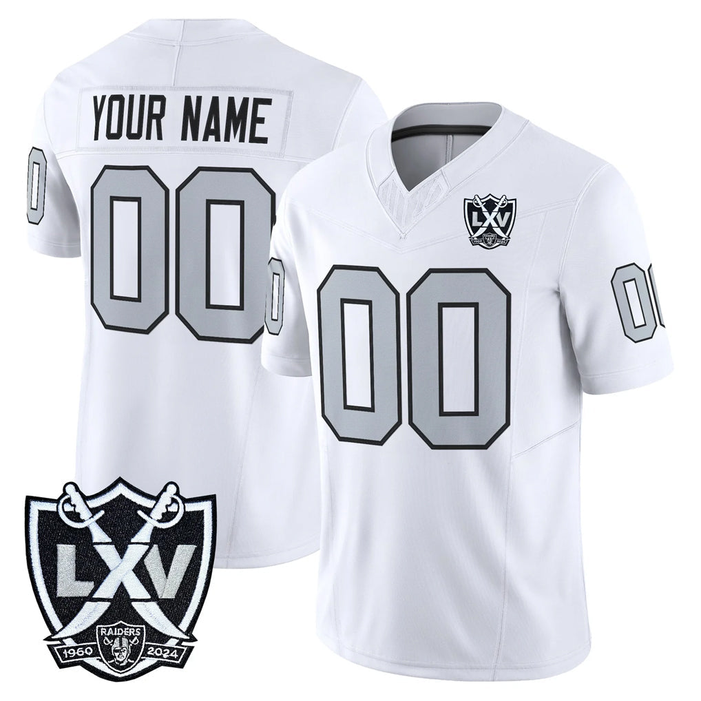 CAdoa Custom LV.Raiders White 2026 Vapor Limited Home Game Any Name & Numbers Stitched Jerseys