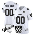 CAdoa Custom LV.Raiders White 65th Anniversary Vapor Limited Home Game Any Name & Numbers Stitched Jerseys