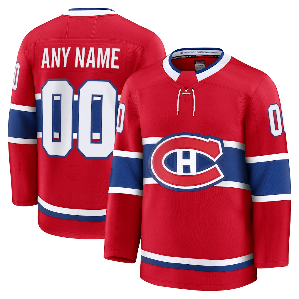 CAdoa Custom M.Canadiens Red Home Premium Jerseys