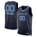 CAdoa Custom M.Grizzlies Navy Swingman Stitched Jerseys- Icon Edition