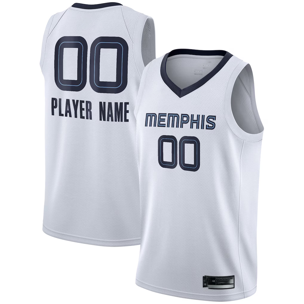 CAdoa Custom M.Grizzlies White 2020-2021 Swingman Stitched Jerseys - Association Edition