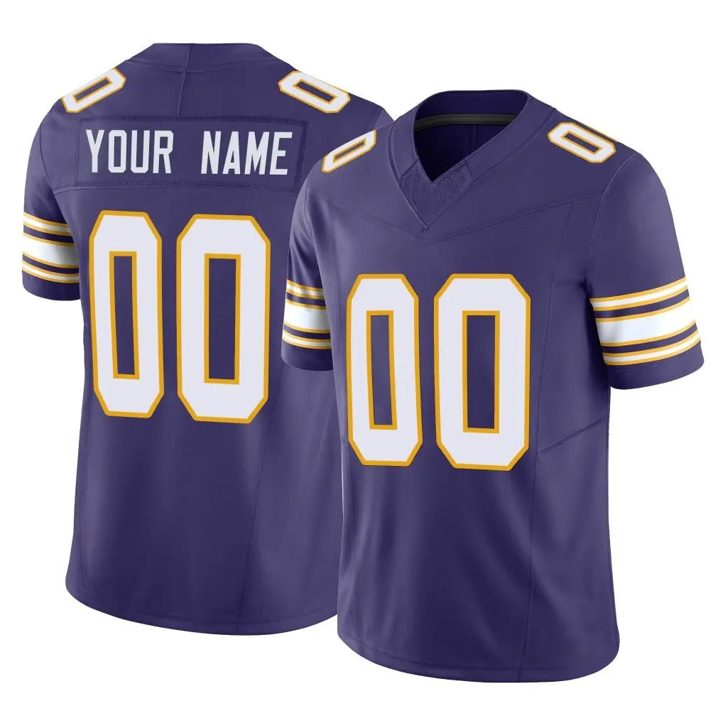 CAdoa Custom MN.Vikings Purple Limited Classic Vapor F.U.S.E. Home Game Any Name & Numbers Stitched Jerseys