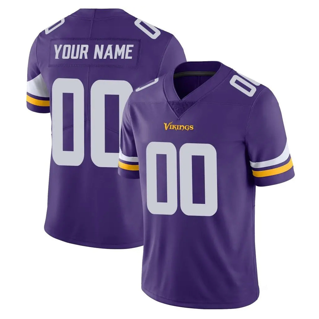 CAdoa Custom MN.Vikings Purple Limited Vapor Untouchable Home Game Any Name & Numbers Stitched Jerseys