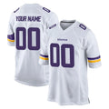 CAdoa Custom MN.Vikings White Home Game Any Name & Numbers Stitched Jerseys