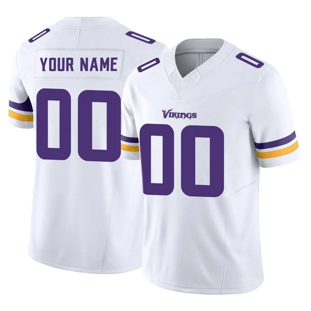CAdoa Custom MN.Vikings White Limited Vapor F.U.S.E. Home Game Any Name & Numbers Stitched Jerseys