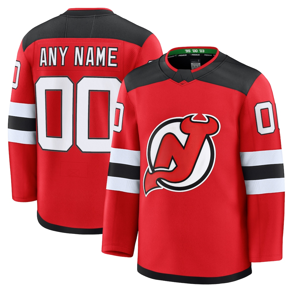 CAdoa Custom N.Jersey Devils Red Home Premium Jerseys
