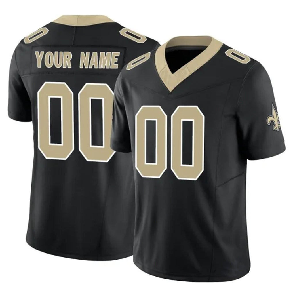 CAdoa Custom NO.Saints Black Limited Vapor F.U.S.E. Home Game Any Name & Numbers Stitched Jerseys