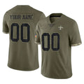 CAdoa Custom NO.Saints Olive Salute To Service Limited Any Name & Numbers Stitched Jerseys