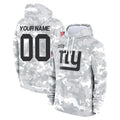 CAdoa Custom NY.Giants Arctic Camo Salute to Service Pullover Hoodies Limited Game Any Name & Numbers Stitched Jerseys