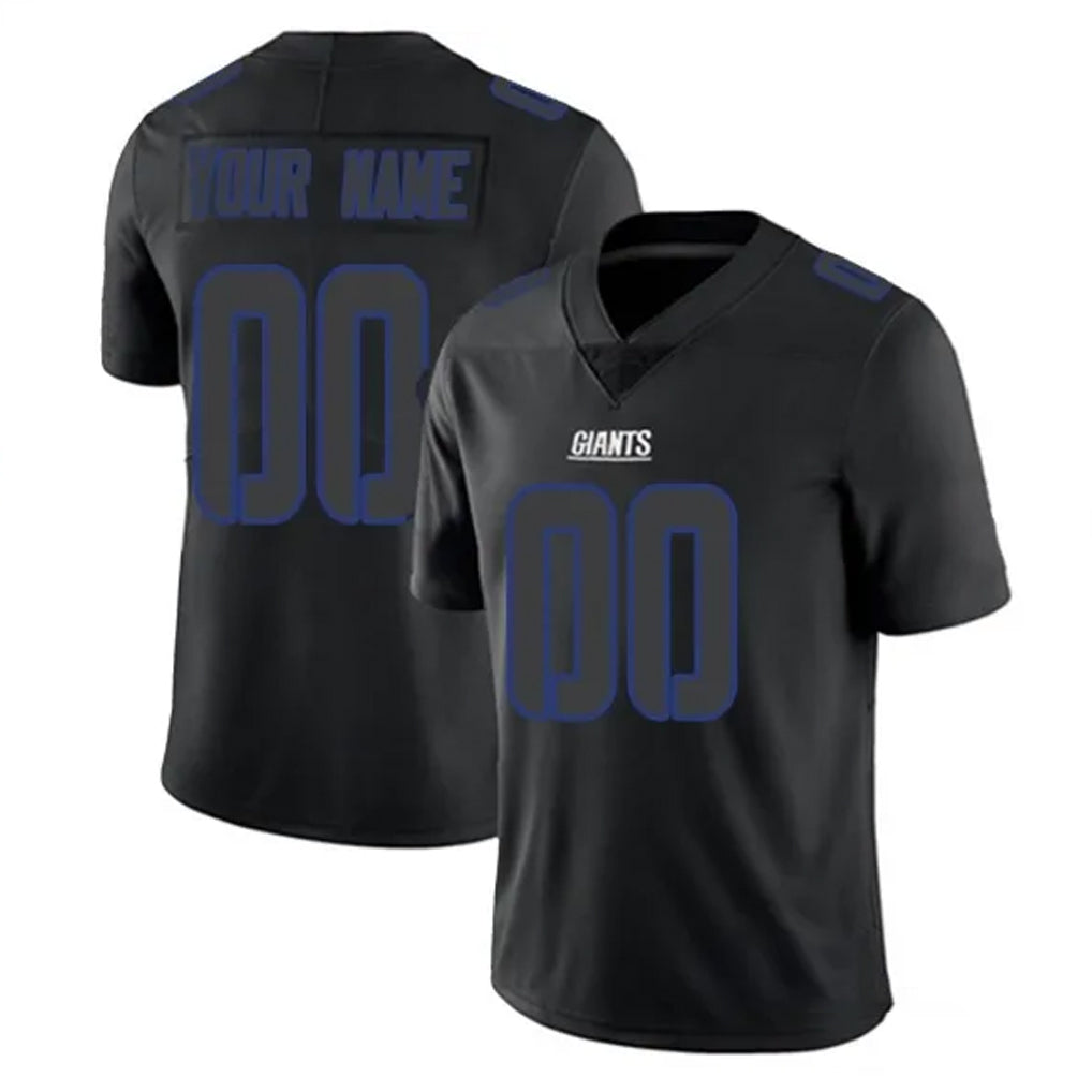 CAdoa Custom NY.Giants Black Impact Limited Home Game Any Name & Numbers Stitched Jerseys