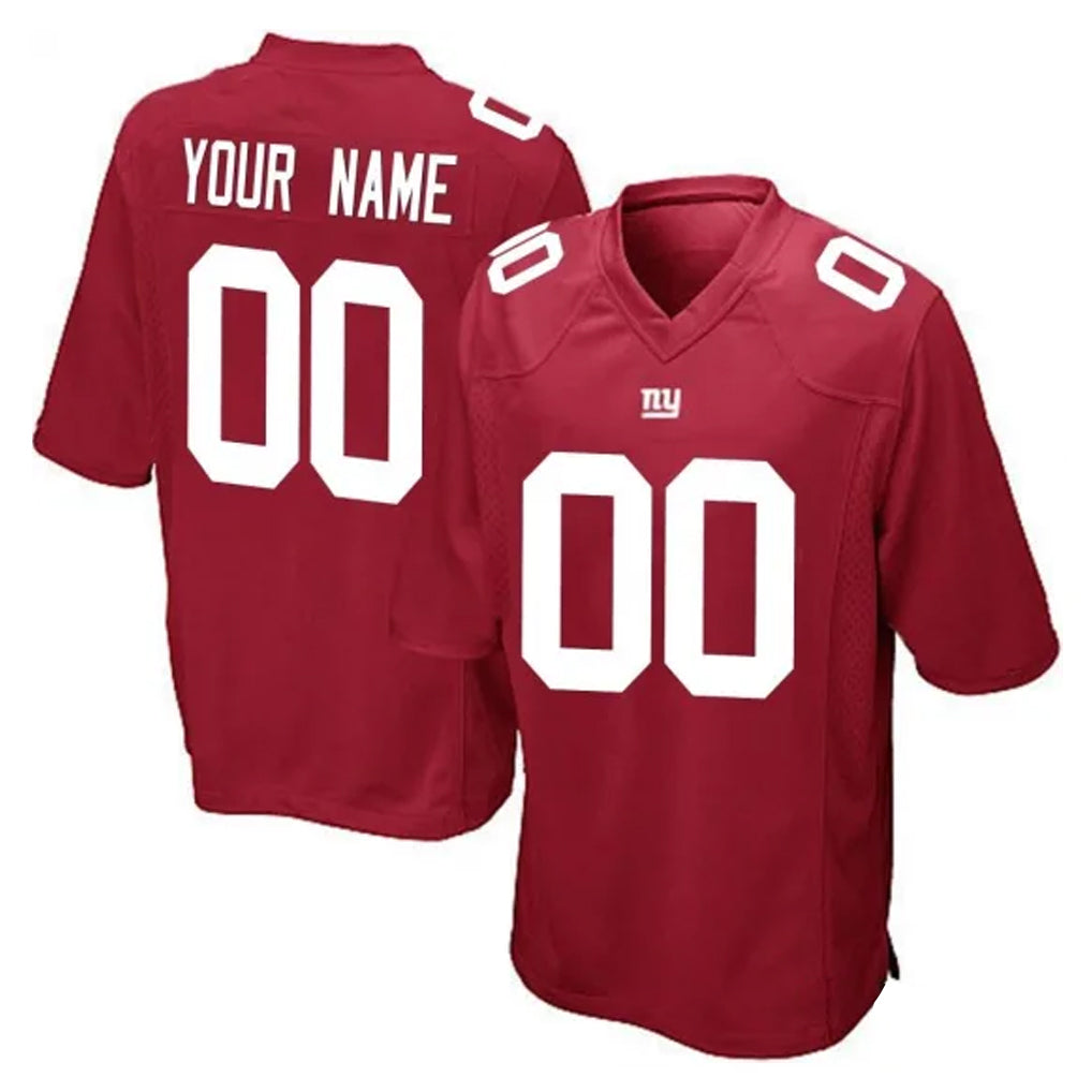 CAdoa Custom NY.Giants Red Home Game Any Name & Numbers Stitched Jerseys