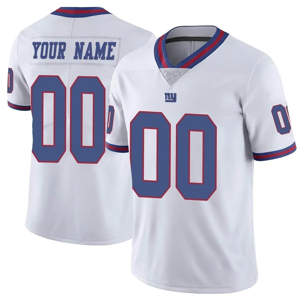 CAdoa Custom NY.Giants White Color Rush Home Game Any Name & Numbers Stitched Jerseys