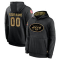 CAdoa Custom NY.Jets Black Salute to Service Hoodies Limited Game Any Name & Numbers Stitched Jerseys