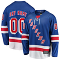 CAdoa Custom NY.Rangers Blue Home Breakaway Jerseys