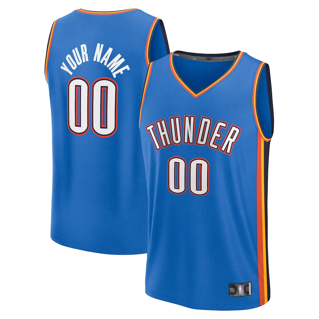 CAdoa Custom OC.Thunder Blue Fast Break Stitched Jerseys - Icon Edition