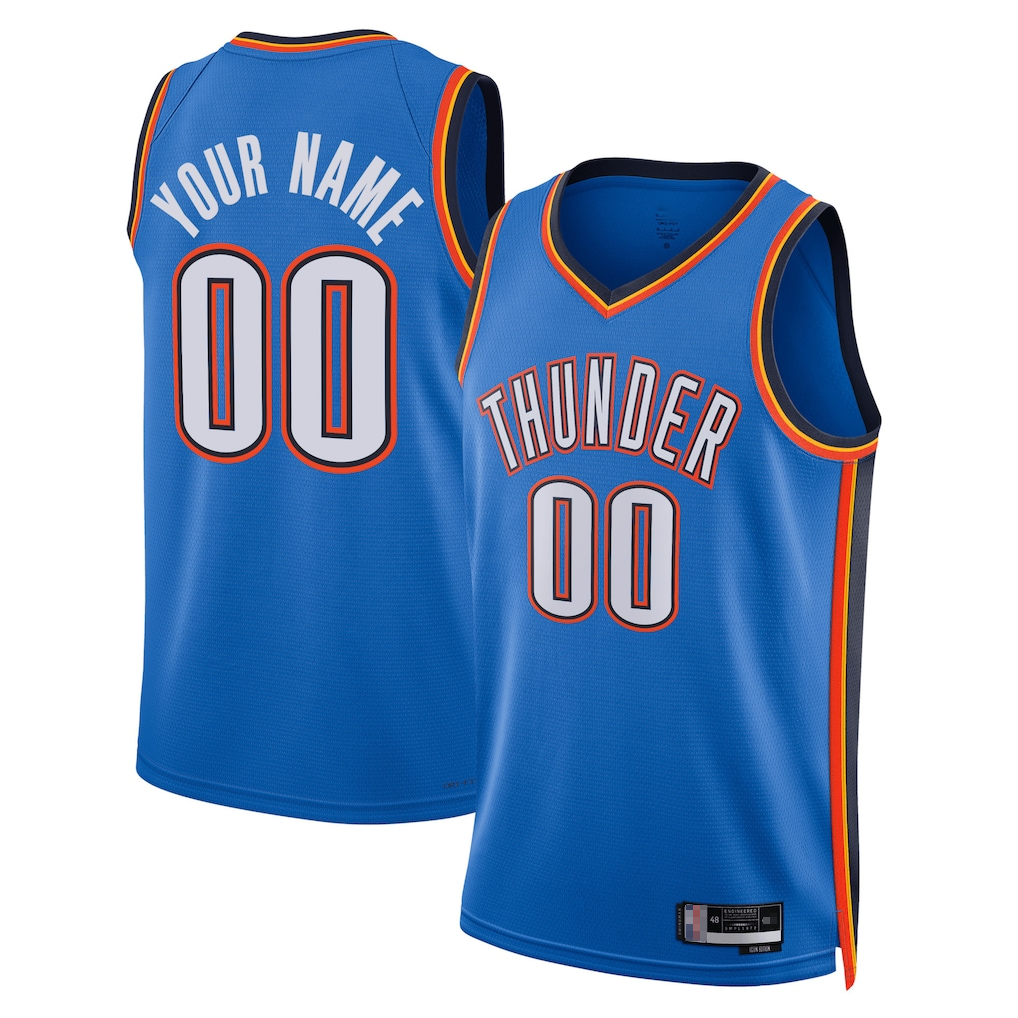 CAdoa Custom OC.Thunder Blue  Fast Break Stitched Jerseys- Statement Edition