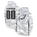 CAdoa Custom P.Eagles Arctic Camo Salute to Service Pullover Hoodies Limited Game Any Name & Numbers Stitched Jerseys