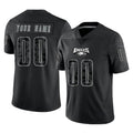 CAdoa Custom P.Eagles Black Reflective Limited Home Game Any Name & Numbers Stitched Jerseys