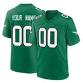 CAdoa Custom P.Eagles Green Kelly Alternate Home Game Any Name & Numbers Stitched Jerseys