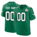 CAdoa Custom P.Eagles Green Kelly Alternate Super Bowl LIX Home Game Any Name & Numbers Stitched Jerseys