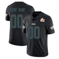 CAdoa Custom P.Eagles Limited Black Impact Super Bowl LIX Home Game Any Name & Numbers Stitched Jerseys
