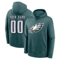 CAdoa Custom P.Eagles Midnight Green Performance Pullover Hoodies Home Game Any Name & Numbers Stitched Jerseys