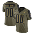 CAdoa Custom P.Eagles Olive Salute To Service Limited Game Any Name & Numbers Stitched Jerseys
