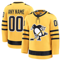 CAdoa Custom P.Penguins Gold Alternate Premium Jerseys