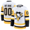 CAdoa Custom P.Penguins White Away Premium Jerseys