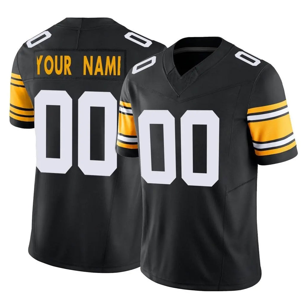 CAdoa Custom P.Steelers Black Limited Alternate Vapor F.U.S.E. Home Game Any Name & Numbers Stitched Jerseys