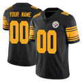 CAdoa Custom P.Steelers Black Limited Color Rush Home Game Any Name & Numbers Stitched Jerseys
