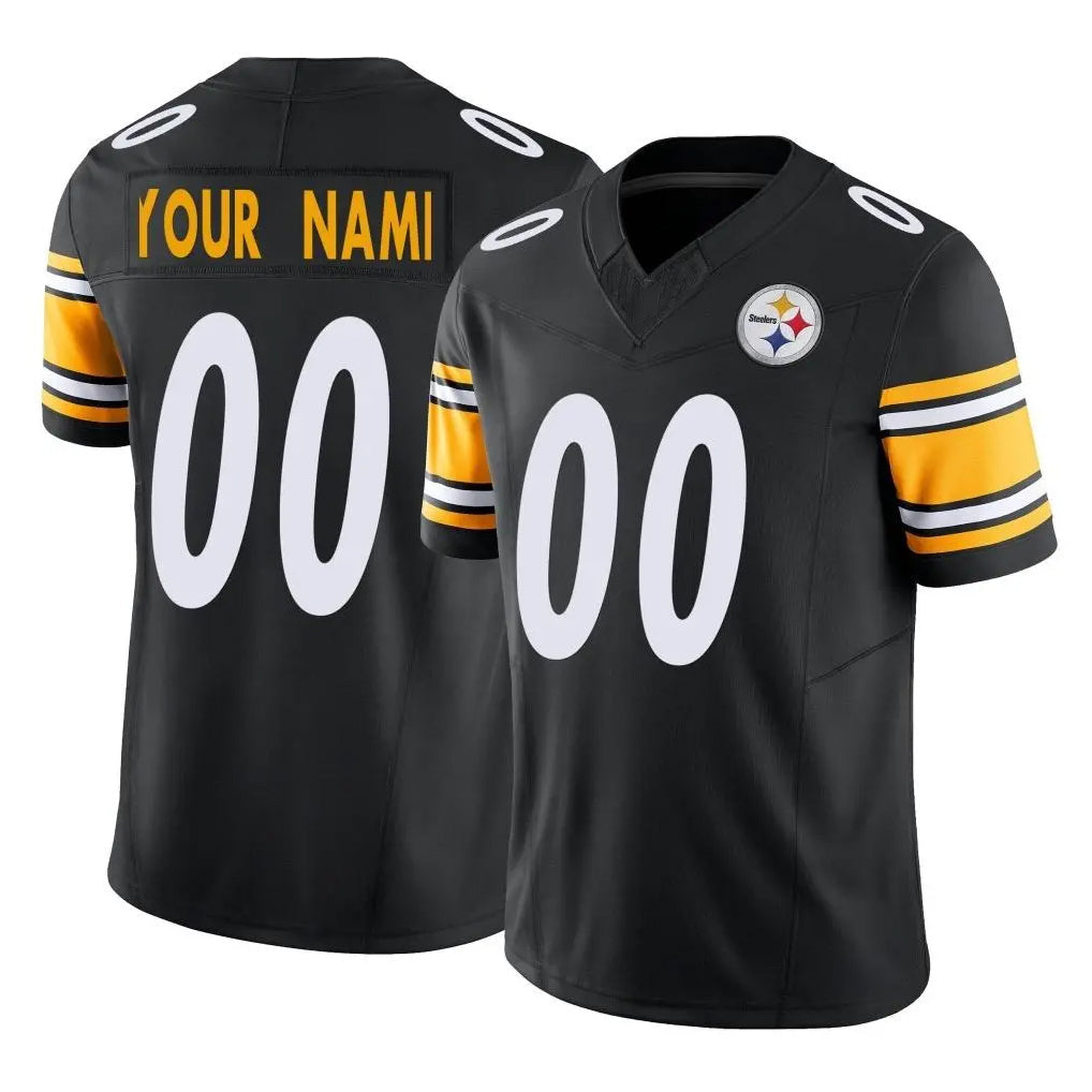 CAdoa Custom P.Steelers Black Limited Vapor F.U.S.E. Home Game Any Name & Numbers Stitched Jerseys
