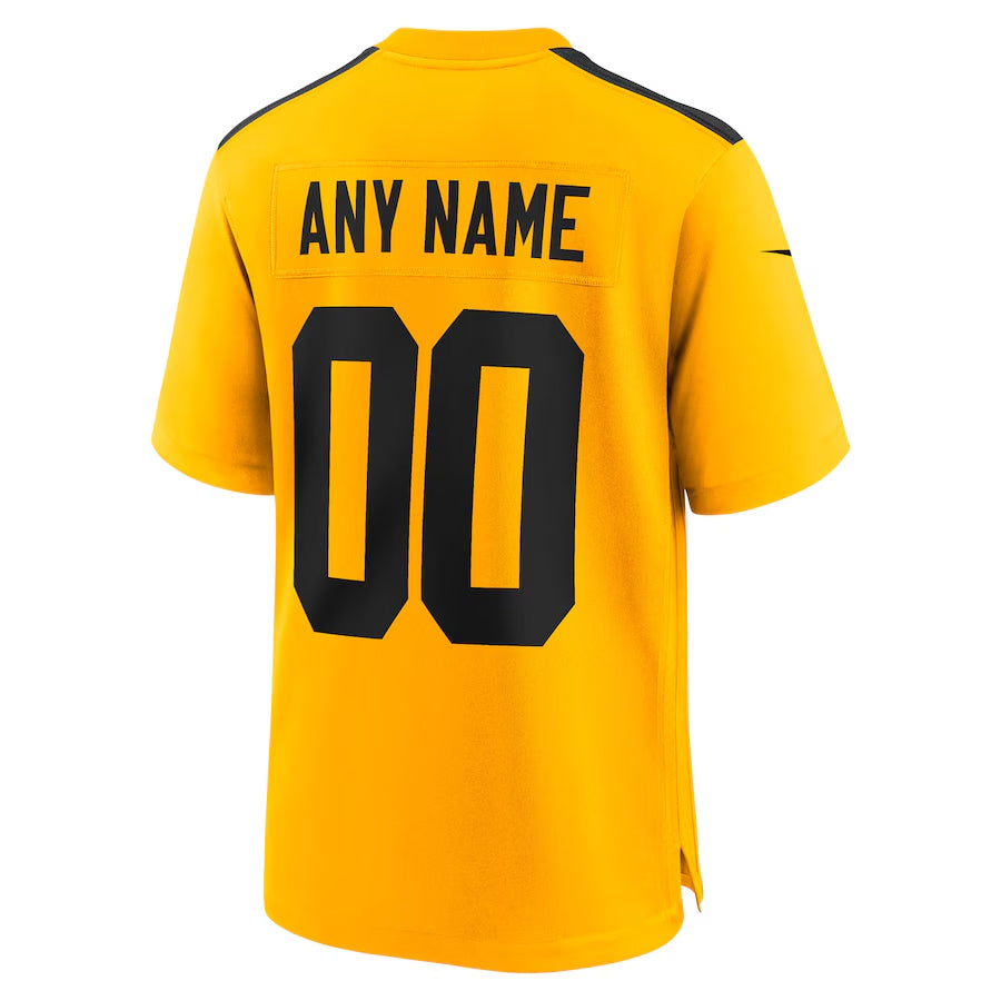 CAdoa Custom P.Steelers Gold Alternate Game Stitched Jerseys