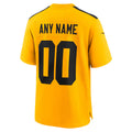 CAdoa Custom P.Steelers Gold Alternate Game Stitched Jerseys