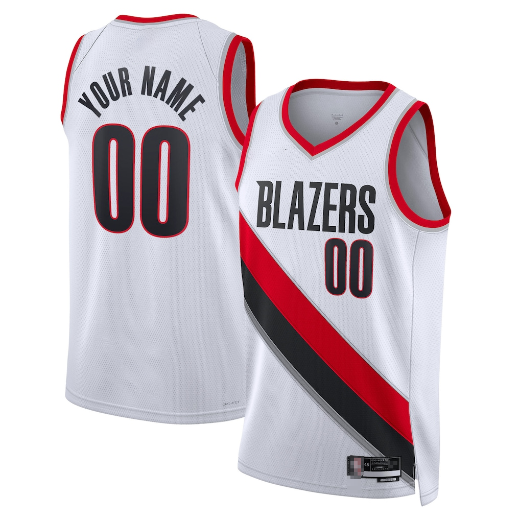 CAdoa Custom PT.Blazers White Swingman Jerseys - Association Edition