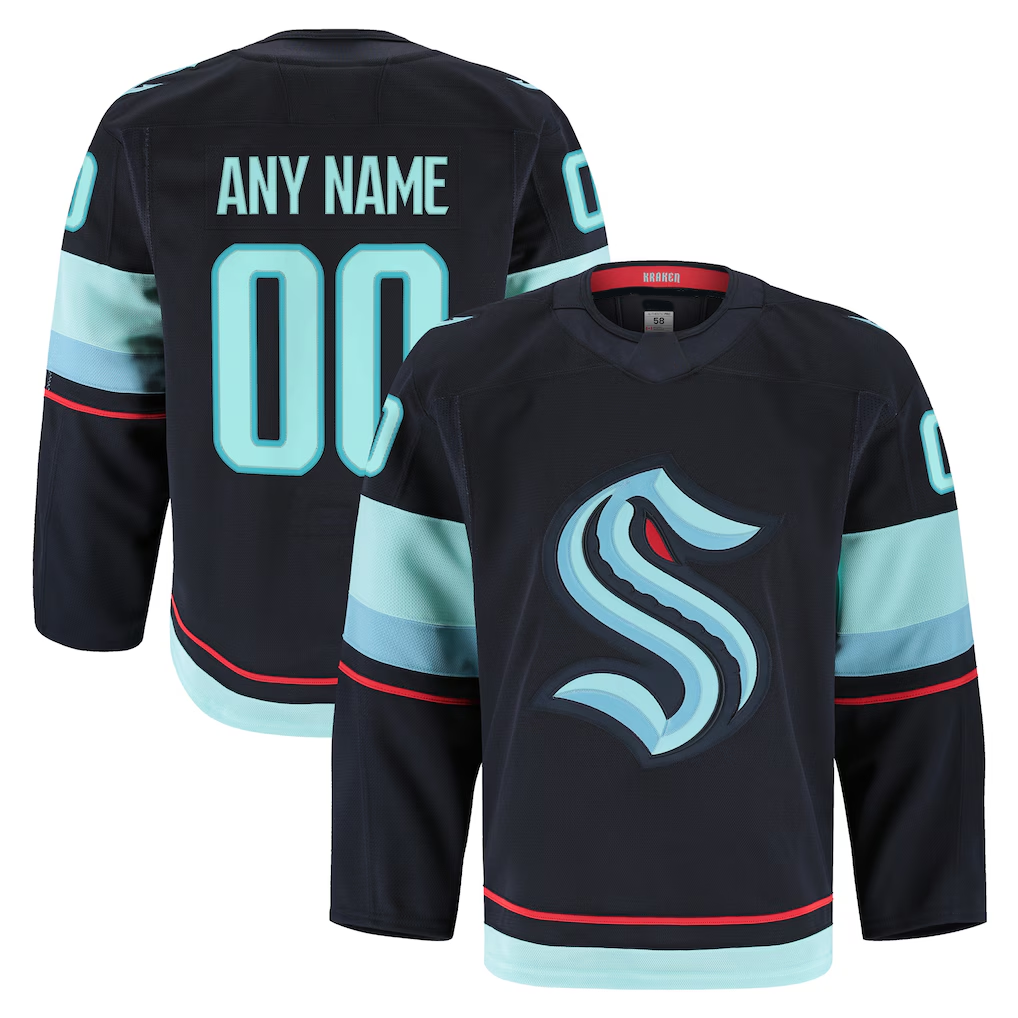 CAdoa Custom S.Kraken Navy Home Authentic Pro Jerseys