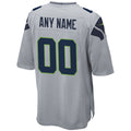CAdoa Custom S.Seahawks Gray Alternate Game Stitched Jerseys