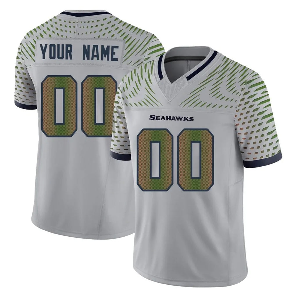 CAdoa Custom S.Seahawks Grey Limited 2025 Rivalries Collection Home Game Any Name & Numbers Stitched Jerseys