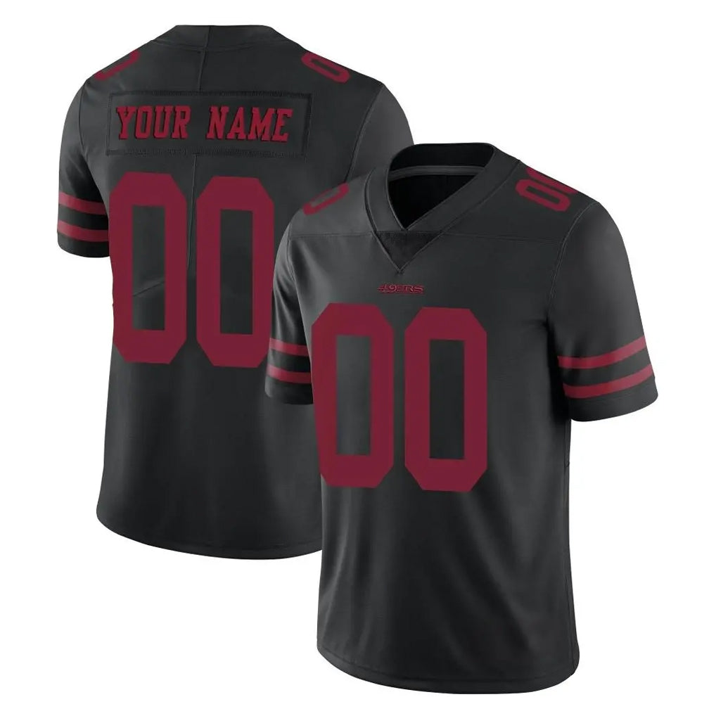 CAdoa Custom SF.49ers Black Alternate Limited Vapor Untouchable Home Game Any Name & Numbers Stitched Jerseys