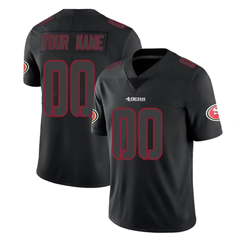 CAdoa Custom SF.49ers Black Impact Limited Home Game Any Name & Numbers Stitched Jerseys