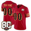 CAdoa Custom SF.49ers Red Limited 80th Rivalries Collection Home Game Any Name & Numbers Stitched Jerseys