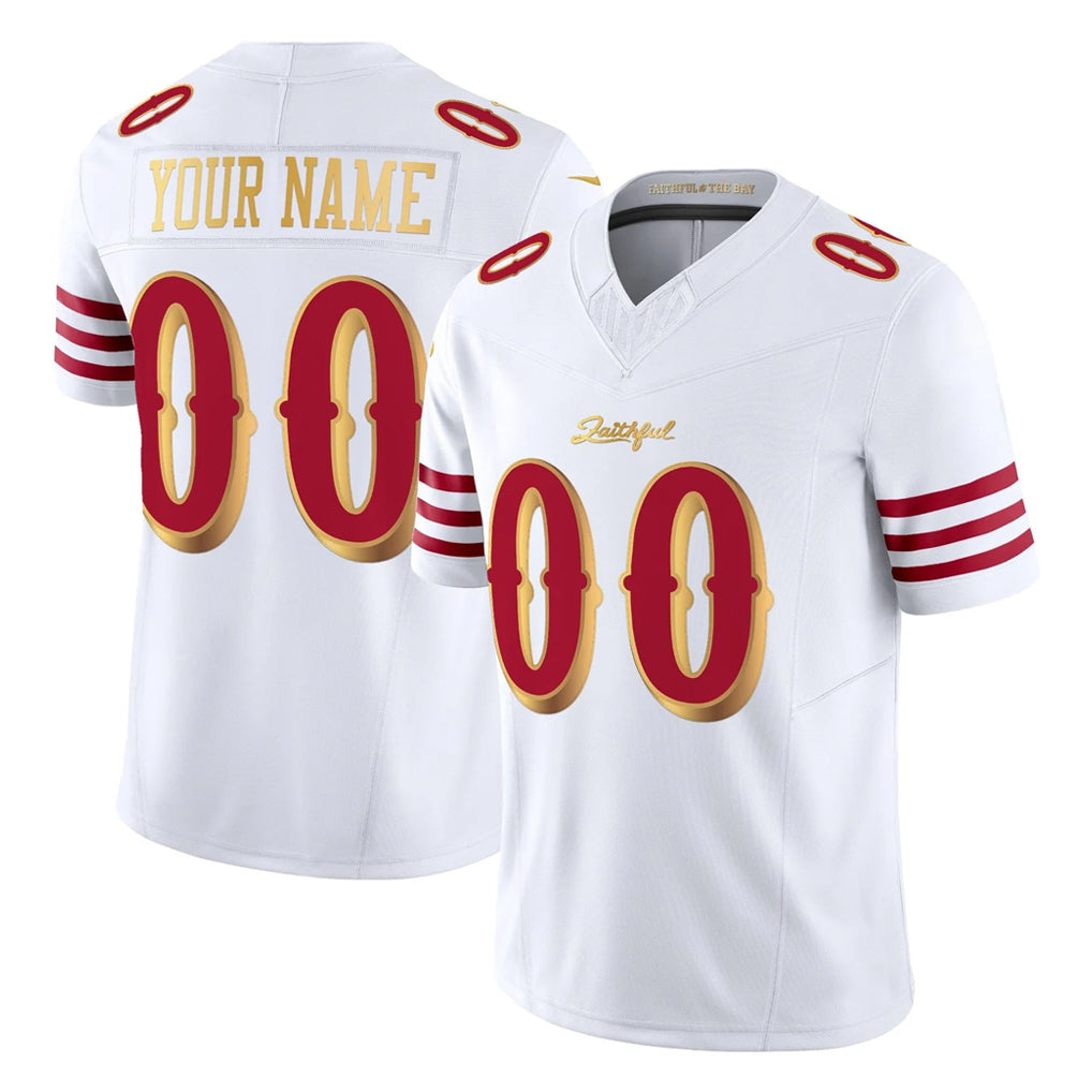 CAdoa Custom SF.49ers White 2025 Rivalries Collection Game Limited Any Name & Numbers Stitched Jerseys