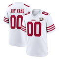 CAdoa Custom SF.49ers White 80th Game Home Any Name & Numbers Stitched Jerseys