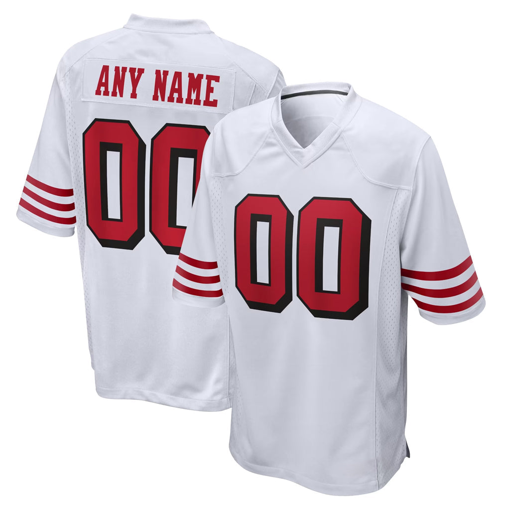 CAdoa Custom SF.49ers White Limited Home Game Any Name & Numbers Stitched Jerseys