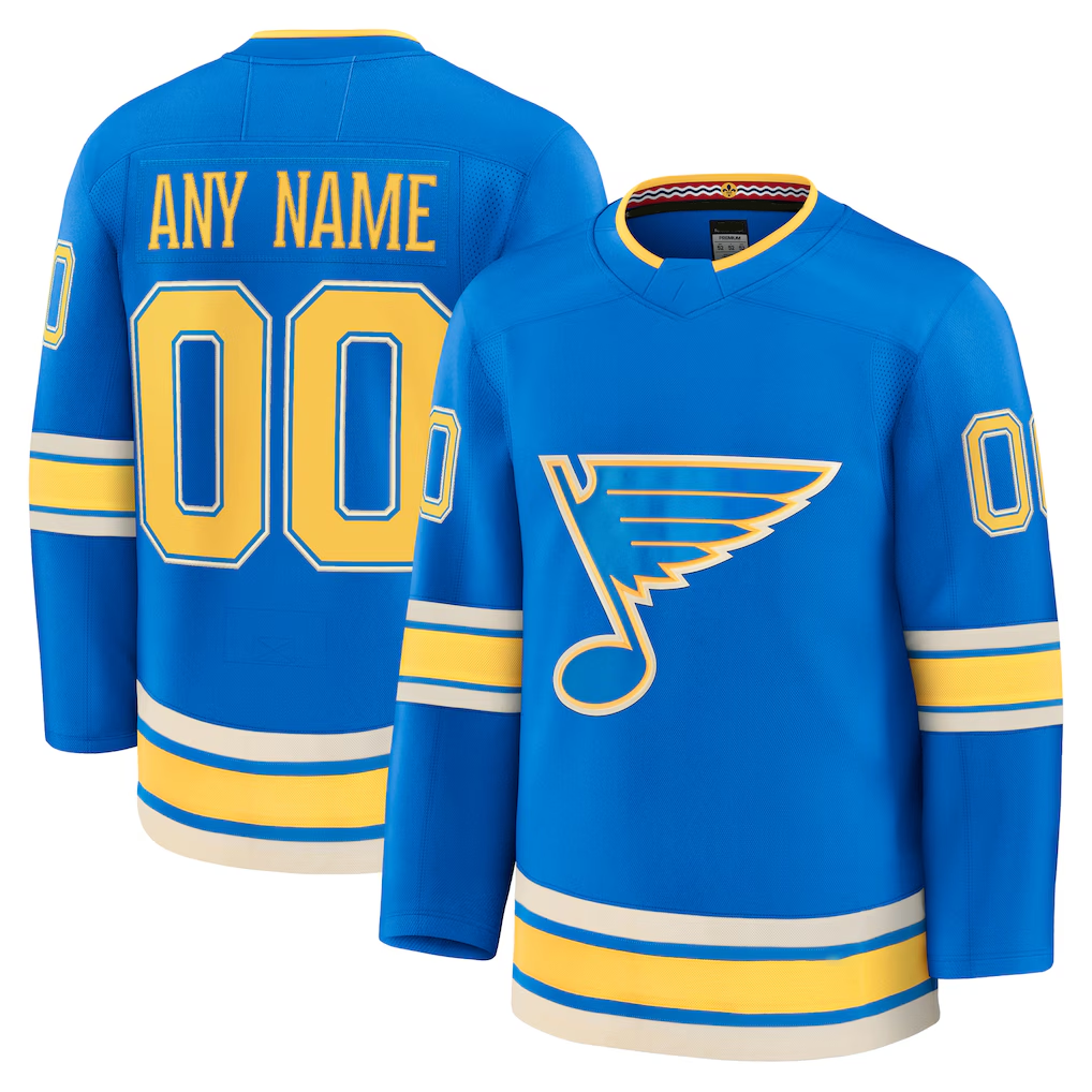 CAdoa Custom St.L.Blues Blue Alternate Premium Jerseys