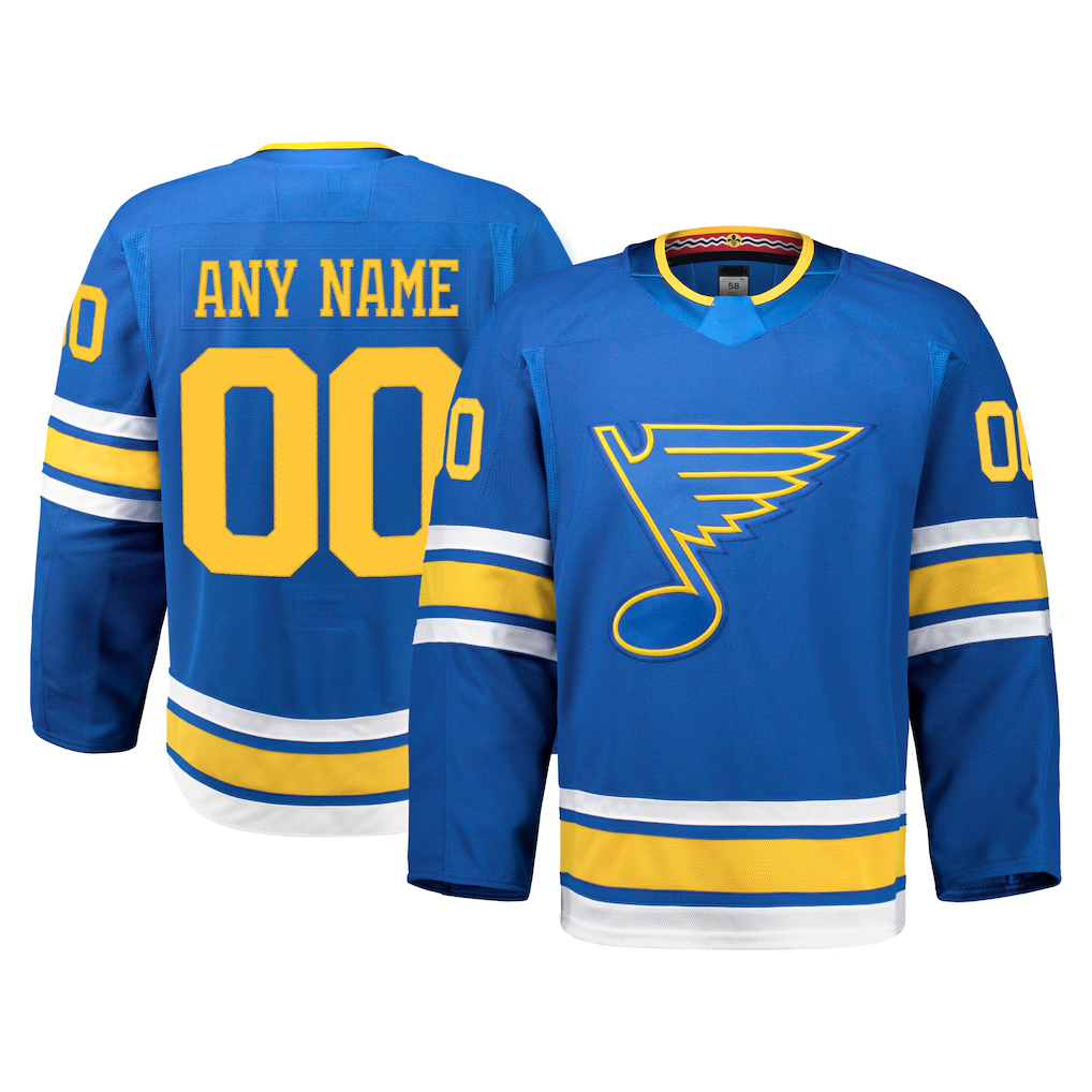CAdoa Custom St.L.Blues Blue Home Authentic Pro Jerseys